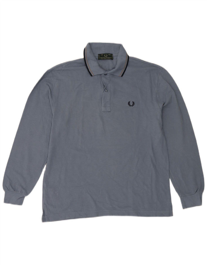 Męska koszulka polo Fred Perry, średnia niebieska, bawełniana