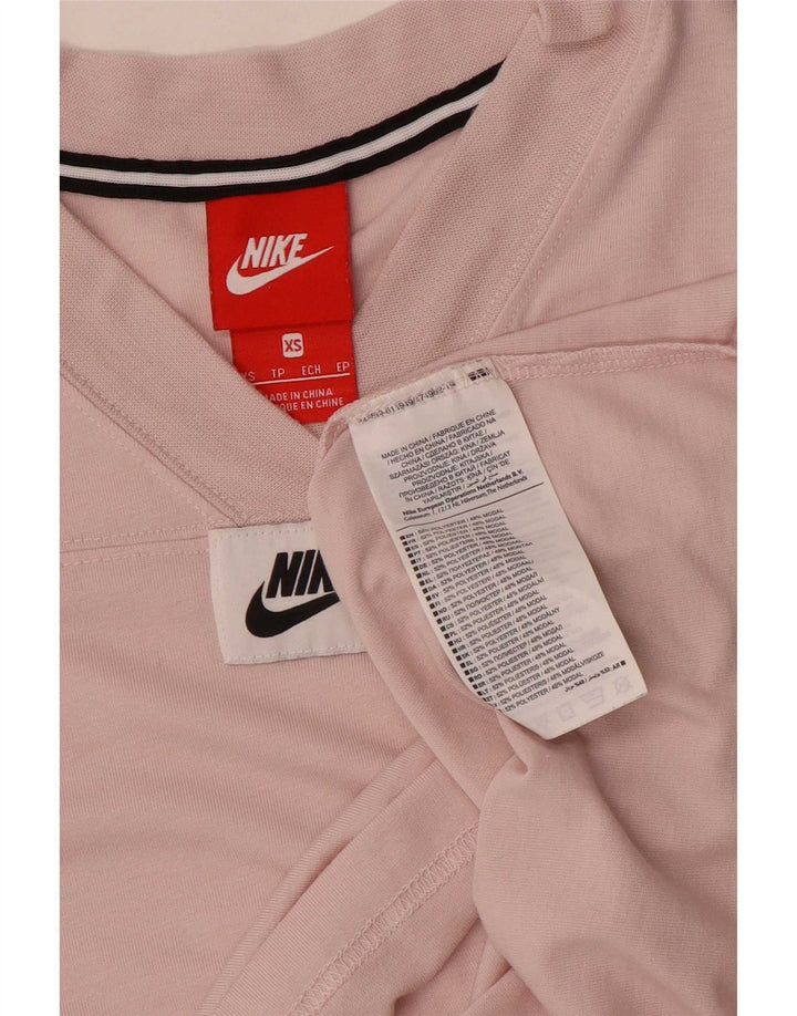 Damski t-shirt Nike o krótkim kroju, UK 6 XS, różowy poliester