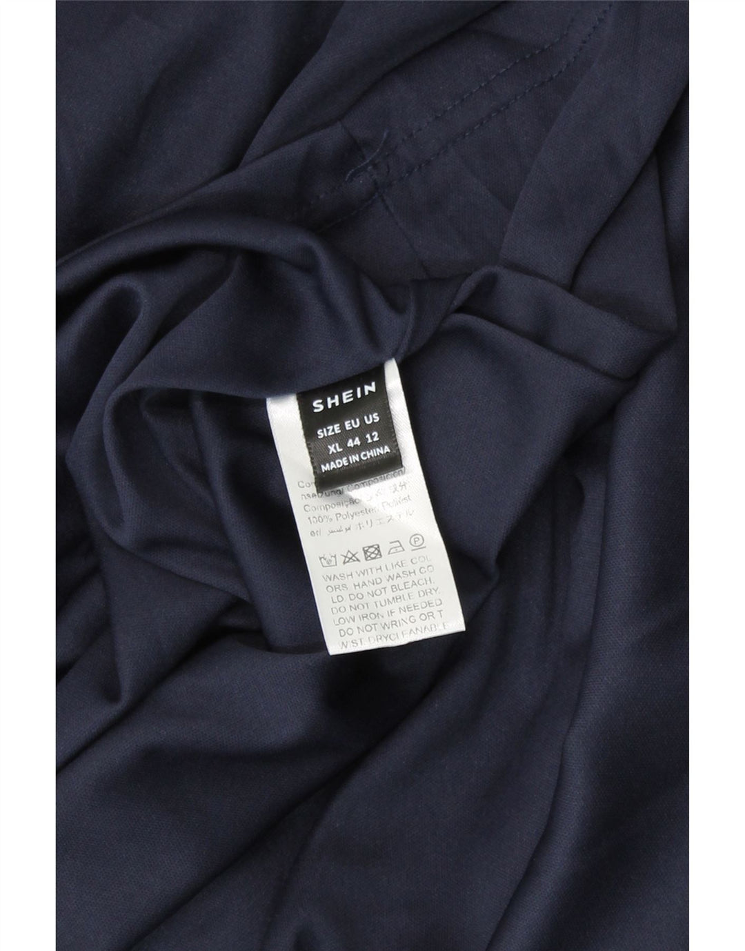 SHEIN Womens Off Shoulder Maxi Dress UK 18 XL Navy Blue Polyester Vintage Shein and Second-Hand Shein from Messina Hembry 