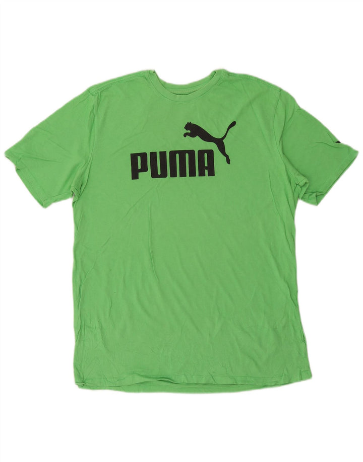 Męski T-shirt Puma z grafiką, średni zielony
