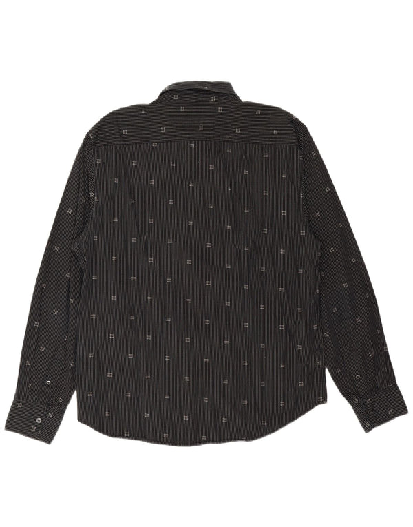 Koszula męska TOM TAILOR XL, czarna, bawełniana w prążki