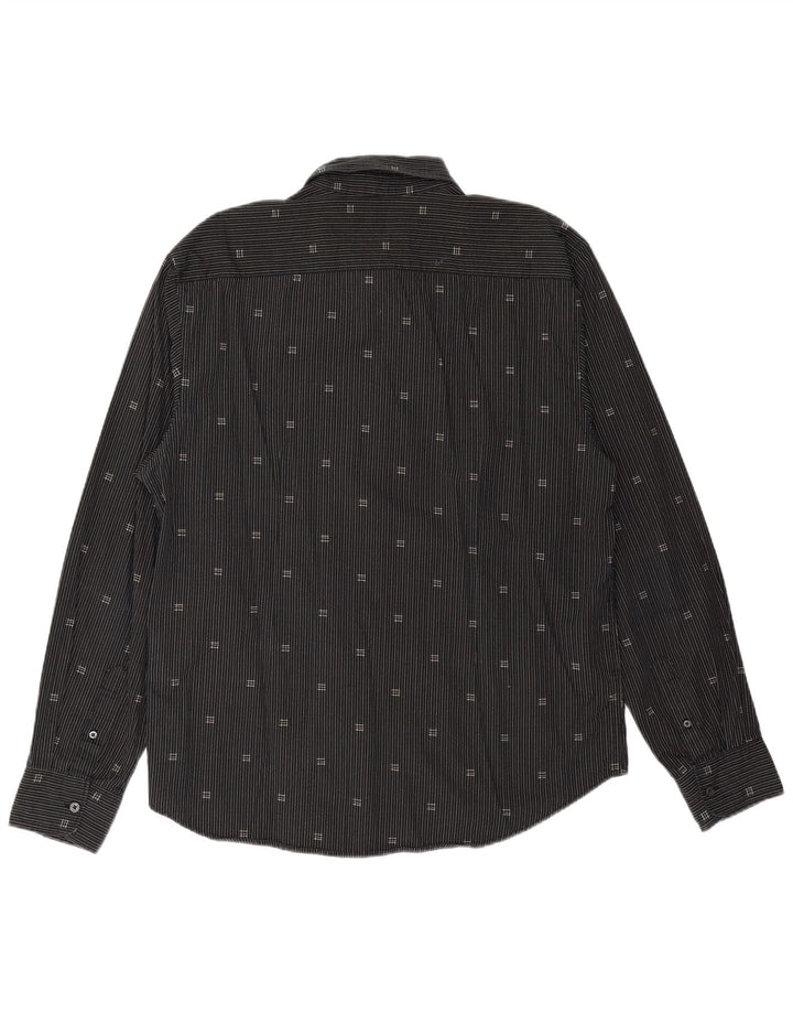 Koszula męska TOM TAILOR XL, czarna, bawełniana w prążki