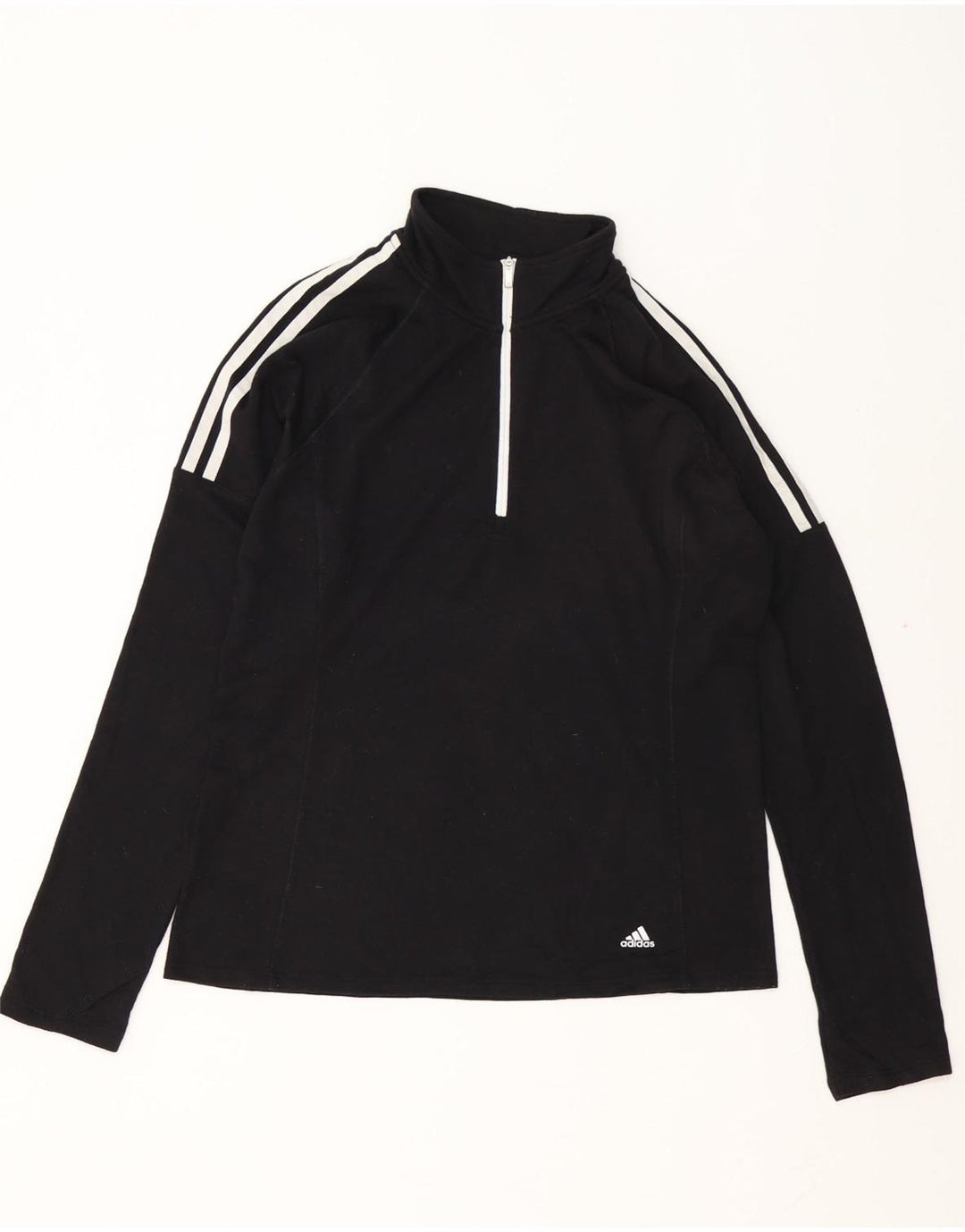 Dres męski Adidas z zamkiem błyskawicznym na szyi, średni czarny poliester
