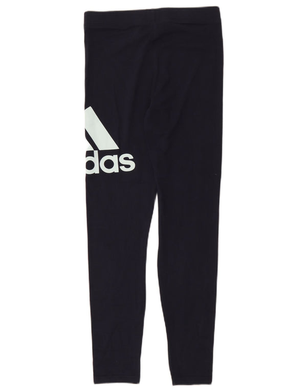 Legginsy dziewczęce Adidas z grafiką 14-15 lat, granatowe, bawełniane