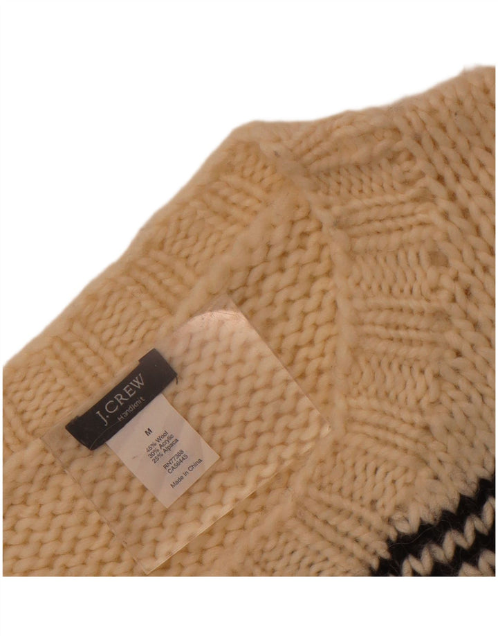 Damski sweter J. Crew z dekoltem w łódkę UK 12 Średni Off White Fair Isle