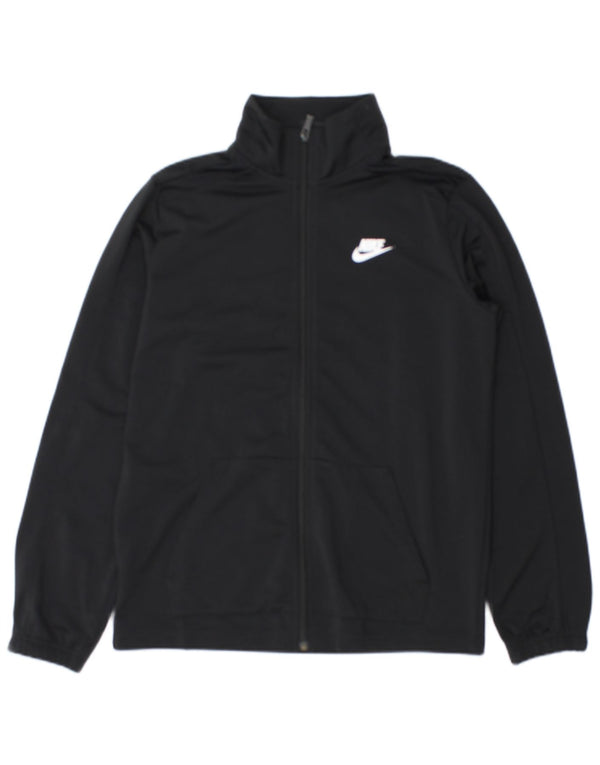 Chłopięcy dres Nike z grafiką, pełny, 13-14 lat, XL, czarny, poliester