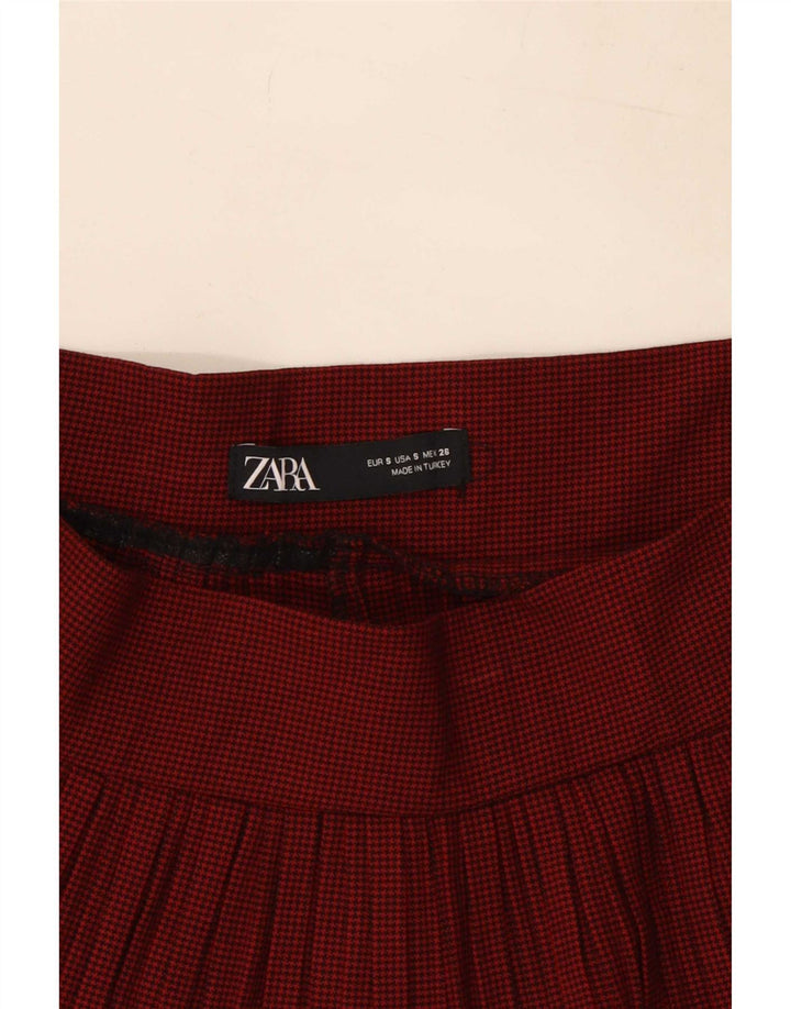 Spodenki damskie Zara Cullotes małe W26 czerwone w pepitkę
