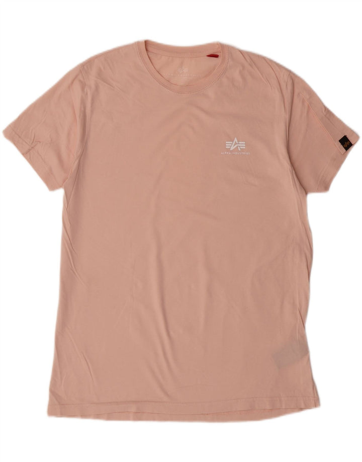 ALPHA INDUSTRIES Mens T-Shirt Top Large Pink Vintage Alpha Industries and Second-Hand Alpha Industries from Messina Hembry 