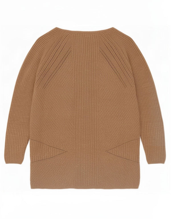 Sweter damski Marks & Spencer UK 16, duży, beżowy, wiskoza