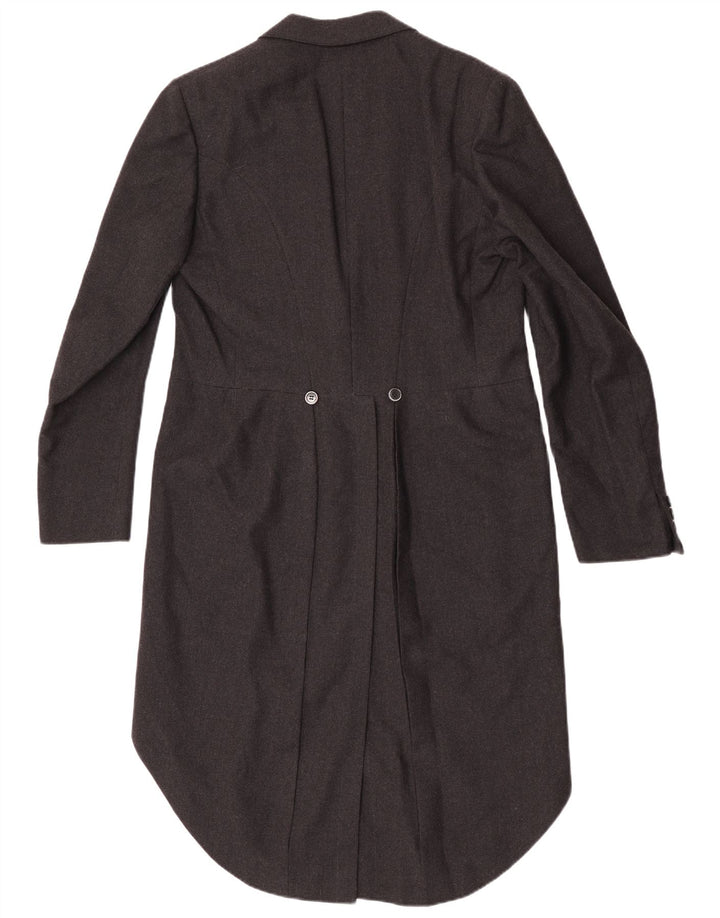 Vintage męska marynarka frakowa zapinana na 1 guzik UK 36 Small Black
