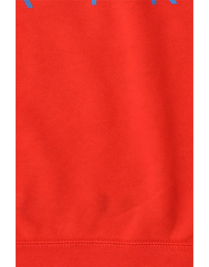 Męski sweter z grafiką Nike, mały, czerwony, bawełniany