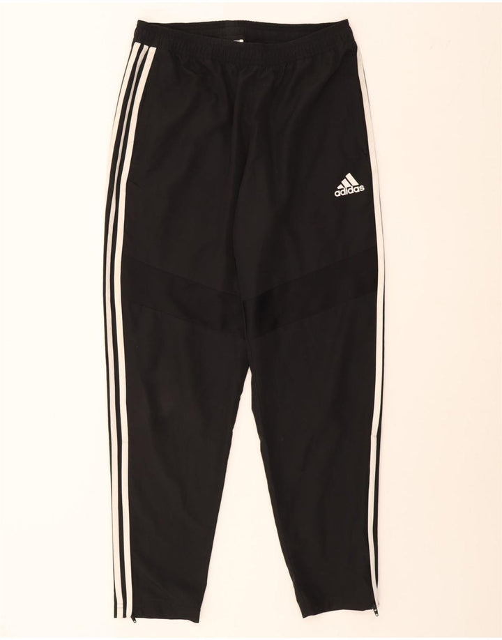 ADIDAS Mens Tracksuit Trousers Medium  Black Linen Vintage Adidas and Second-Hand Adidas from Messina Hembry 