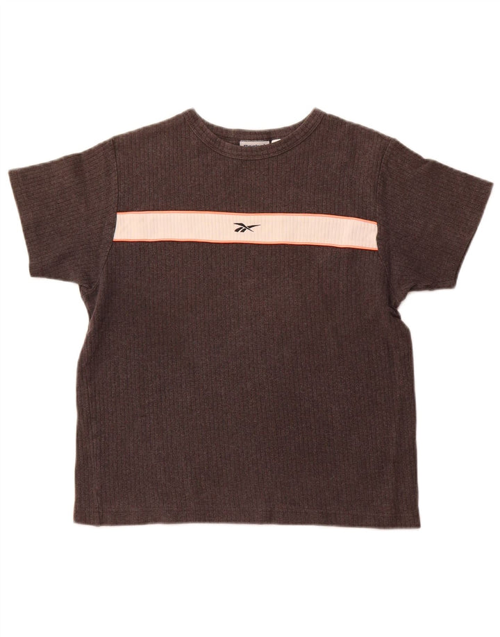 T-shirt damski REEBOK Top UK 12 Średni szary, bawełniany blok kolorów