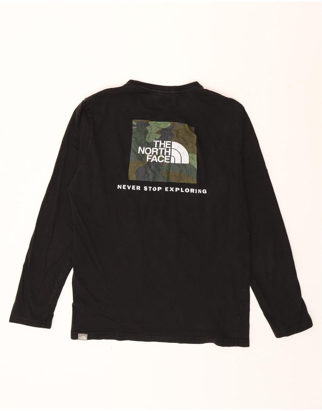 Męski top graficzny The North Face z długim rękawem, mały, czarny