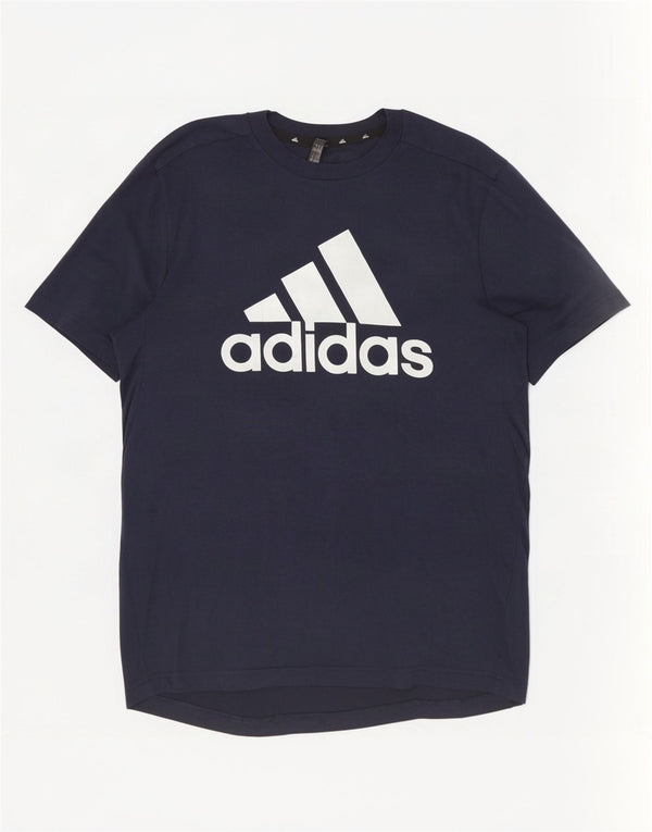 Męska koszulka z grafiką Adidas Aeroready Top, mała, granatowa, z poliestru