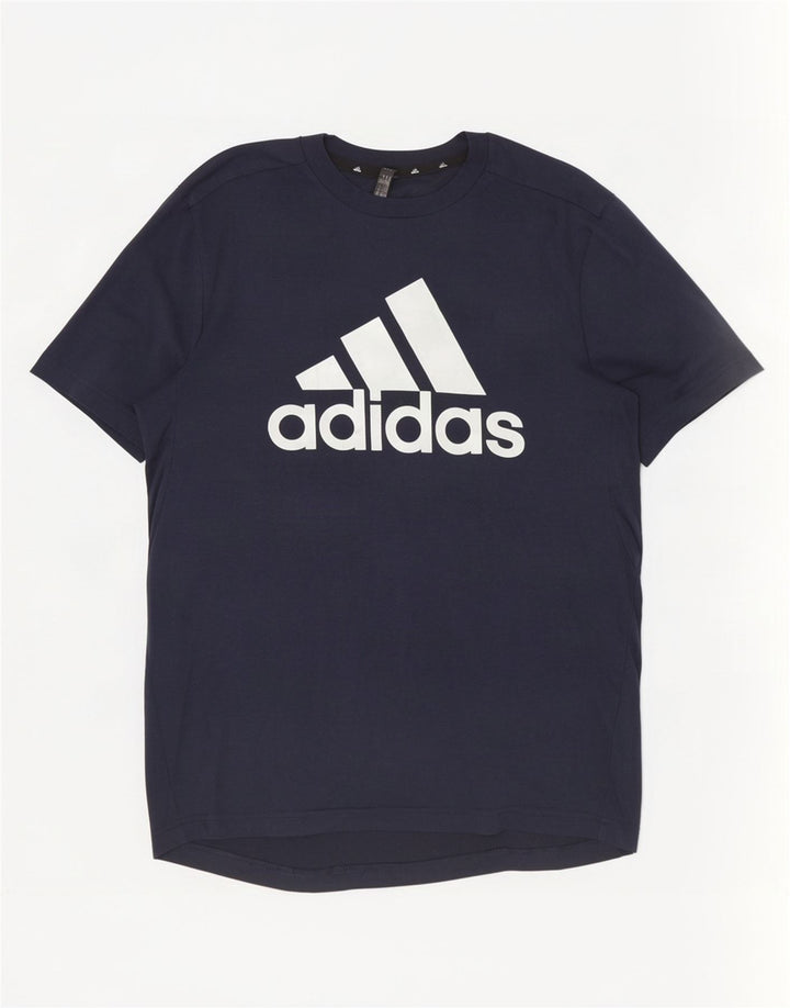 Męska koszulka z grafiką Adidas Aeroready Top, mała, granatowa, z poliestru