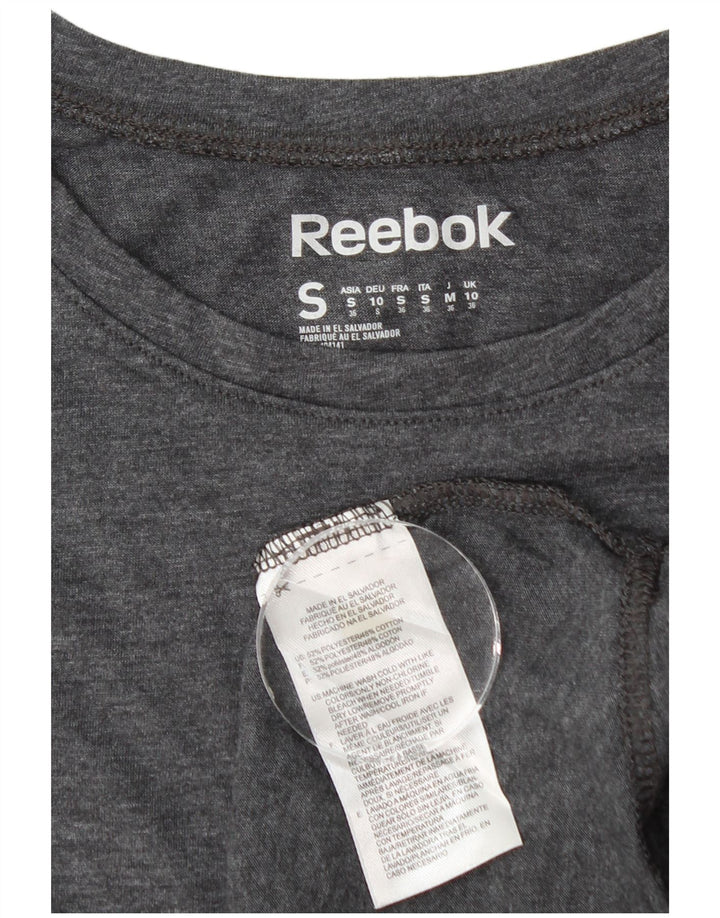 REEBOK Womens Top Long Sleeve UK 10 Small  Grey Polyester