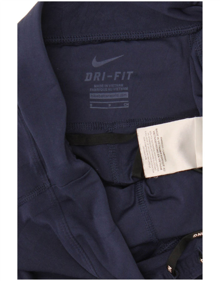Damskie legginsy NIKE Dri Fit Capri UK 10, małe, granatowe, poliestrowe