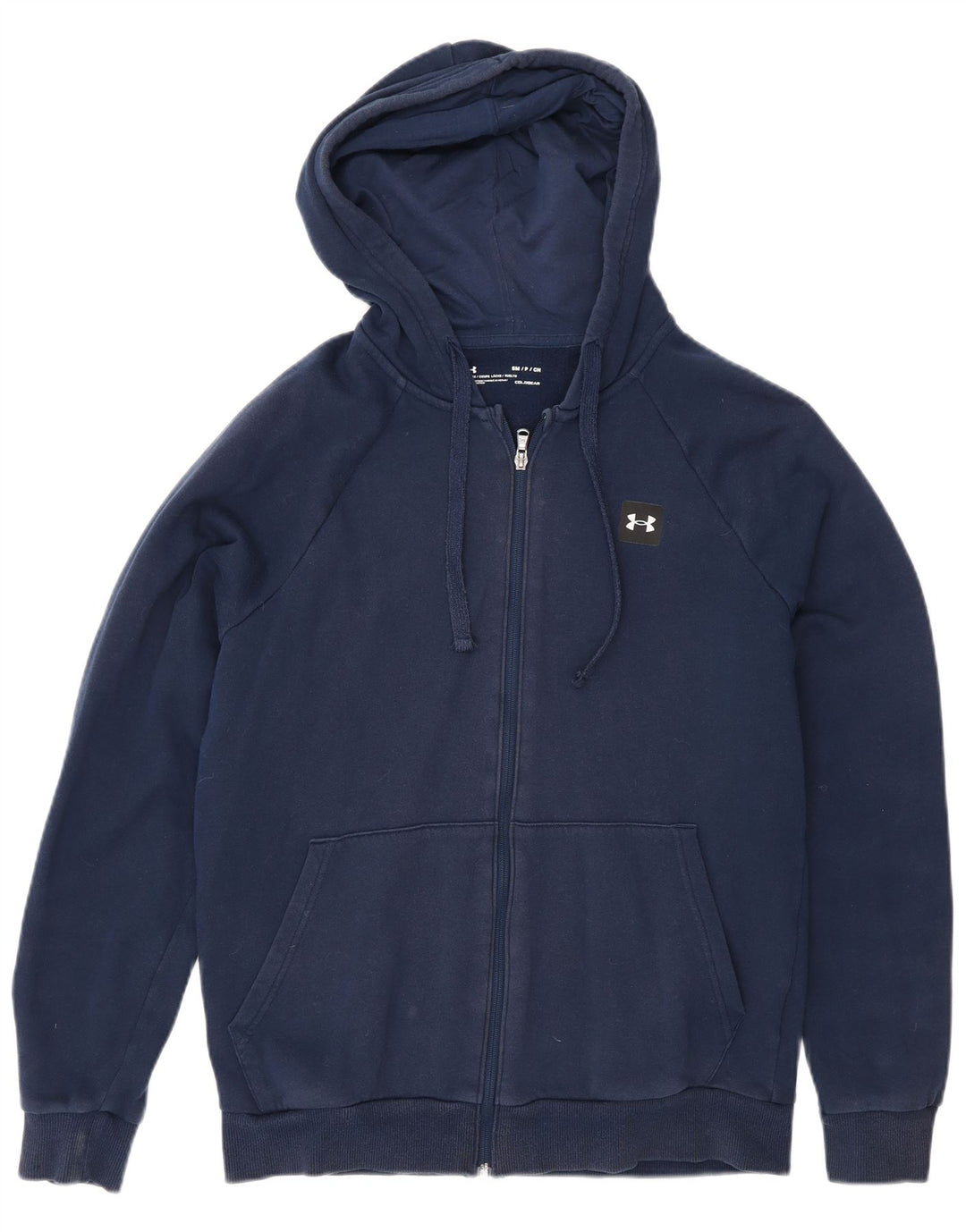 Męski sweter z kapturem i zamkiem Under Armour o regularnym kroju, średni granatowy, bawełniany