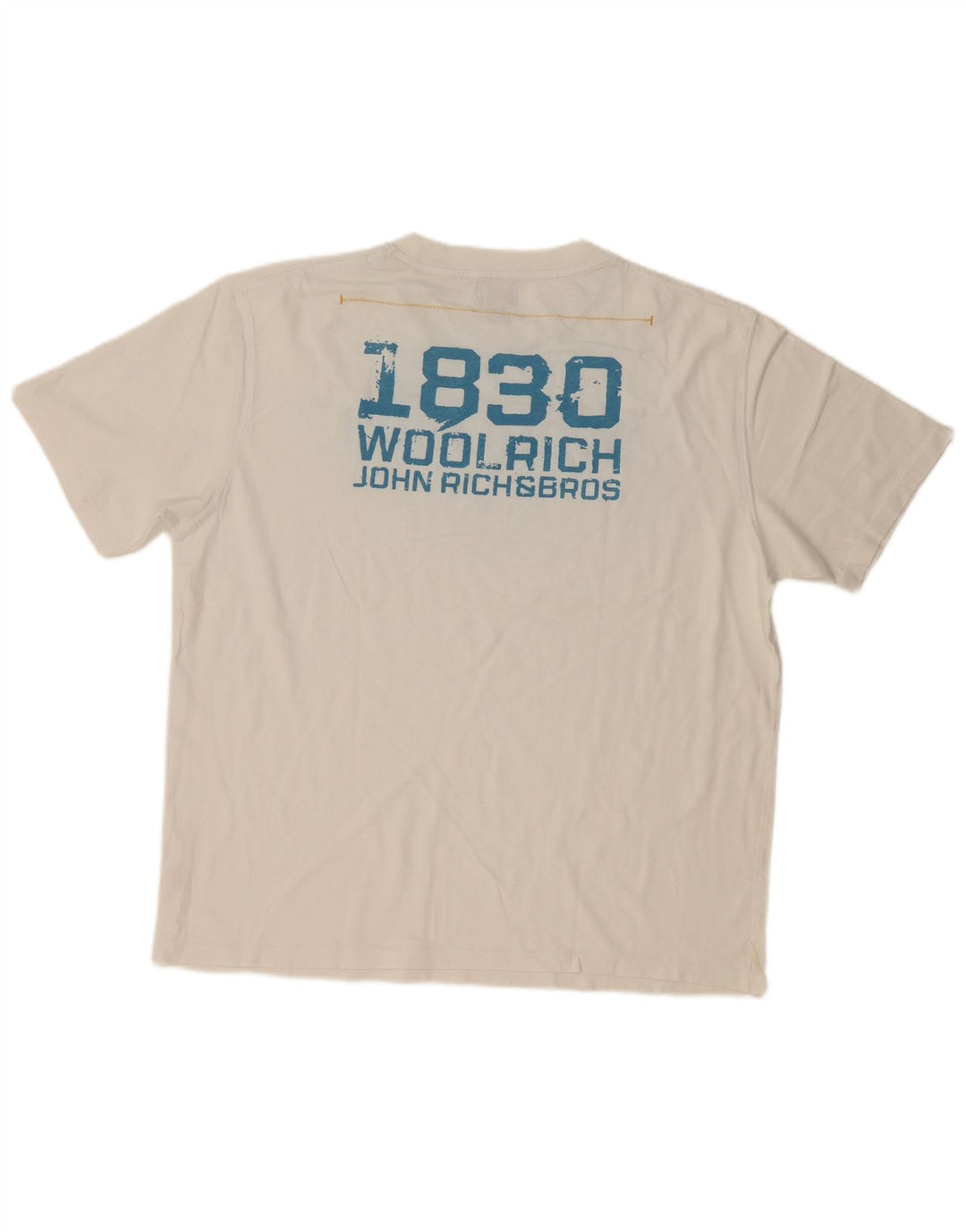 Męska koszulka z grafiką Woolrich Top XL, biała bawełna