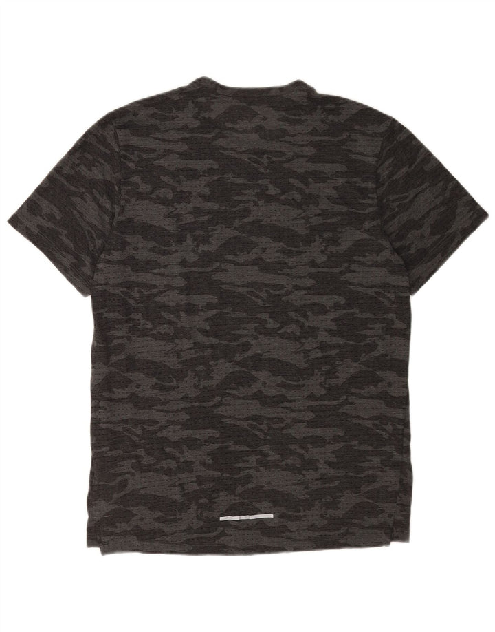 Męska koszulka Nike Dri Fit Top, średnioszary, kamuflażowy poliester