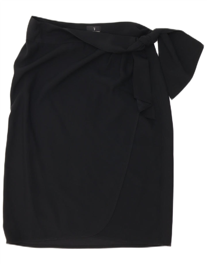 Damska spódnica kopertowa TRUSSARDI W32, duża czarna acetat