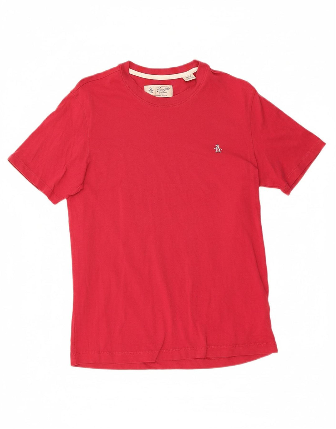 PENGUIN Mens T-Shirt Top Small Red Cotton
