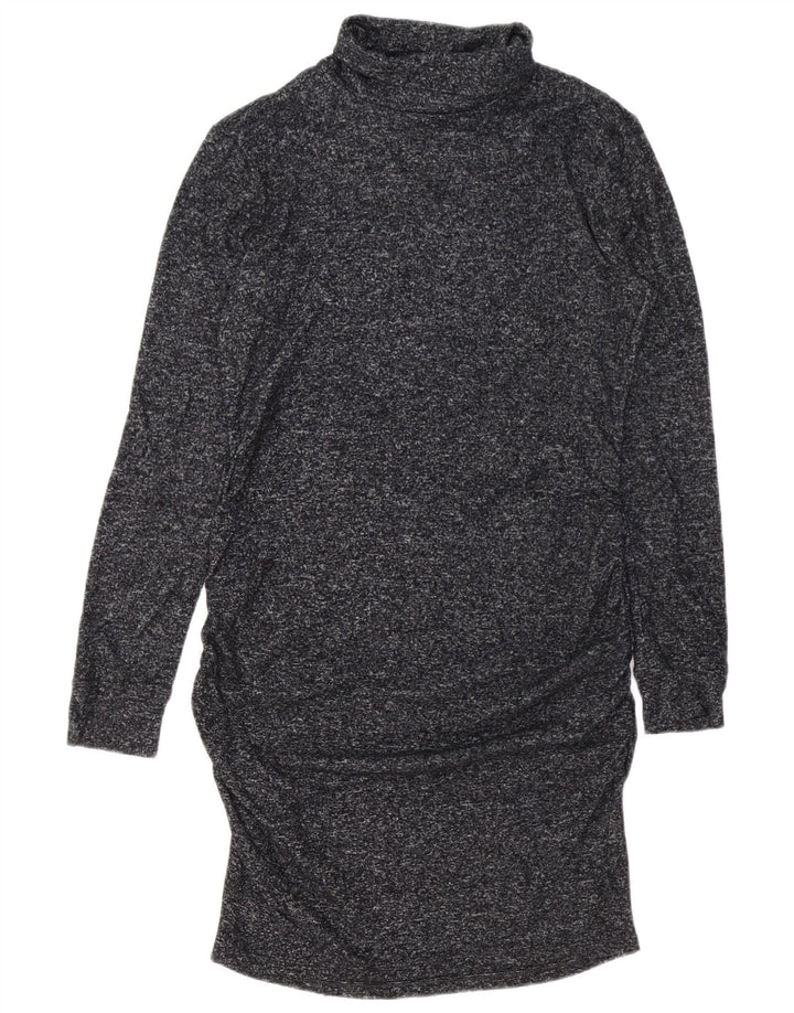 Damska sukienka sweterkowa Athleta UK 14, średni granatowy, nakrapiany sztuczny jedwab