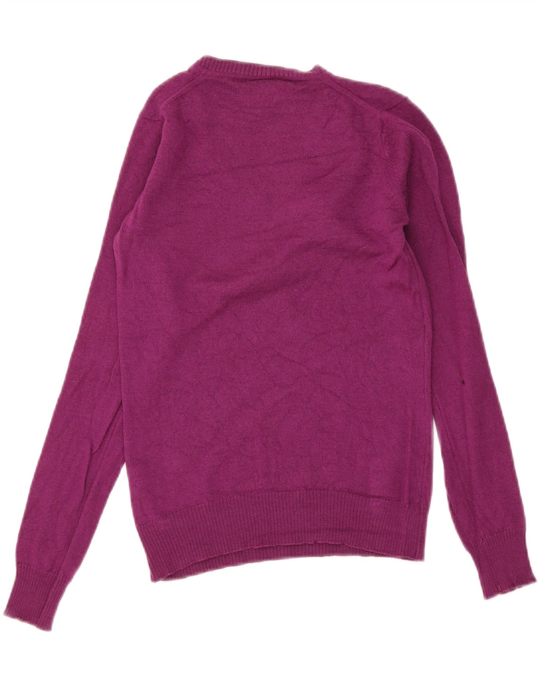 Lacoste Damski sweter z dekoltem w kształcie litery V, rozmiar 36, mała fioletowa wełna