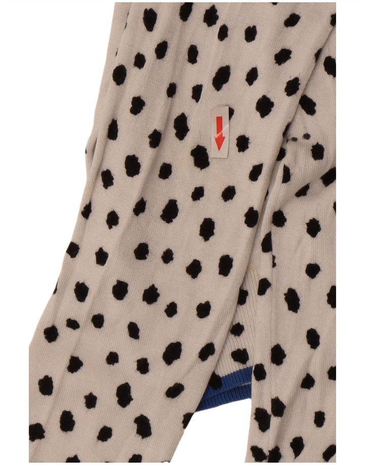 Marks & Spencer Damski sweter kardigan UK 10 Small White Spotted Wiskoza
