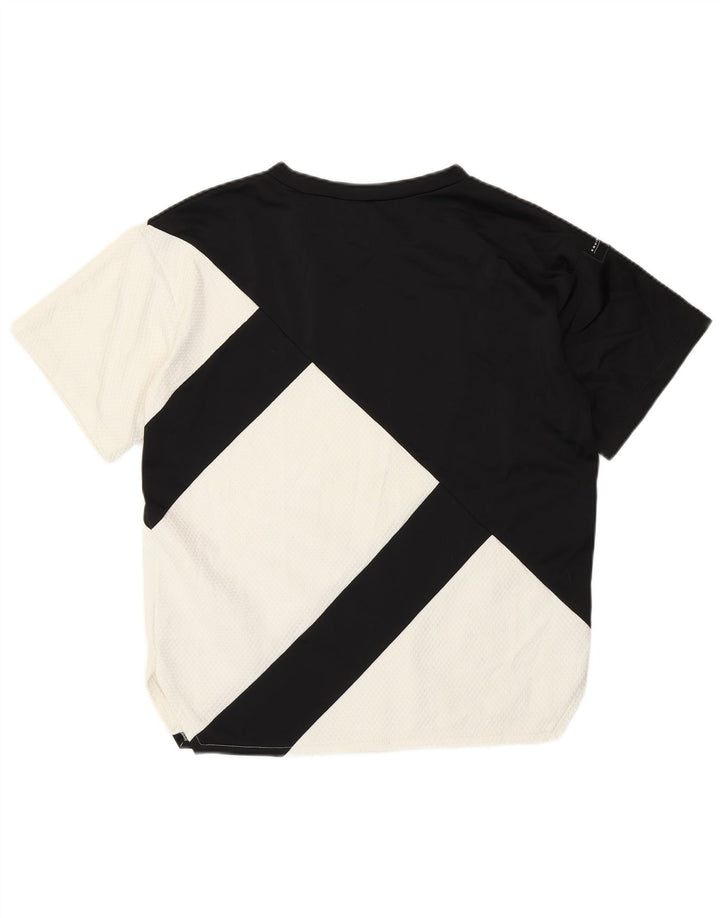 T-shirt damski ADIDAS Top UK 12, średni czarny poliester z blokami kolorów