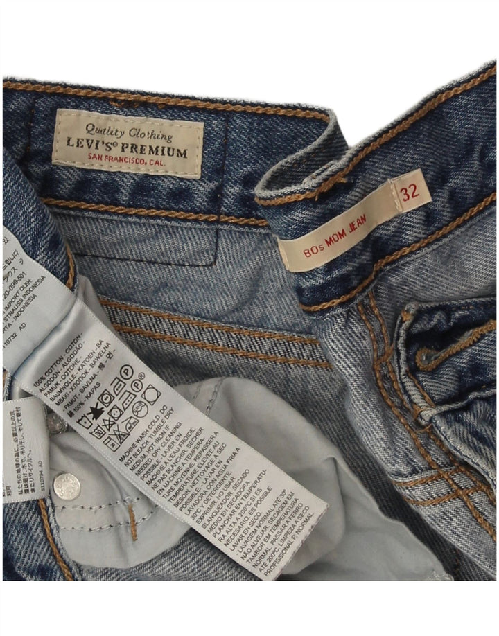 Damskie jeansy Levi's Mom zwężane W32 L30 Niebieska bawełna