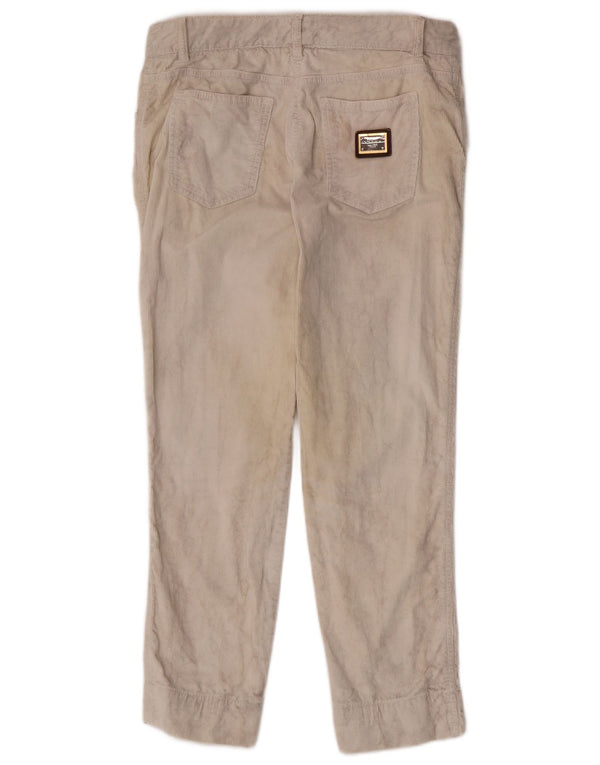 Spodnie sztruksowe Dolce & Gabbana Damskie IT 42 Medium W28 L27 Beżowe