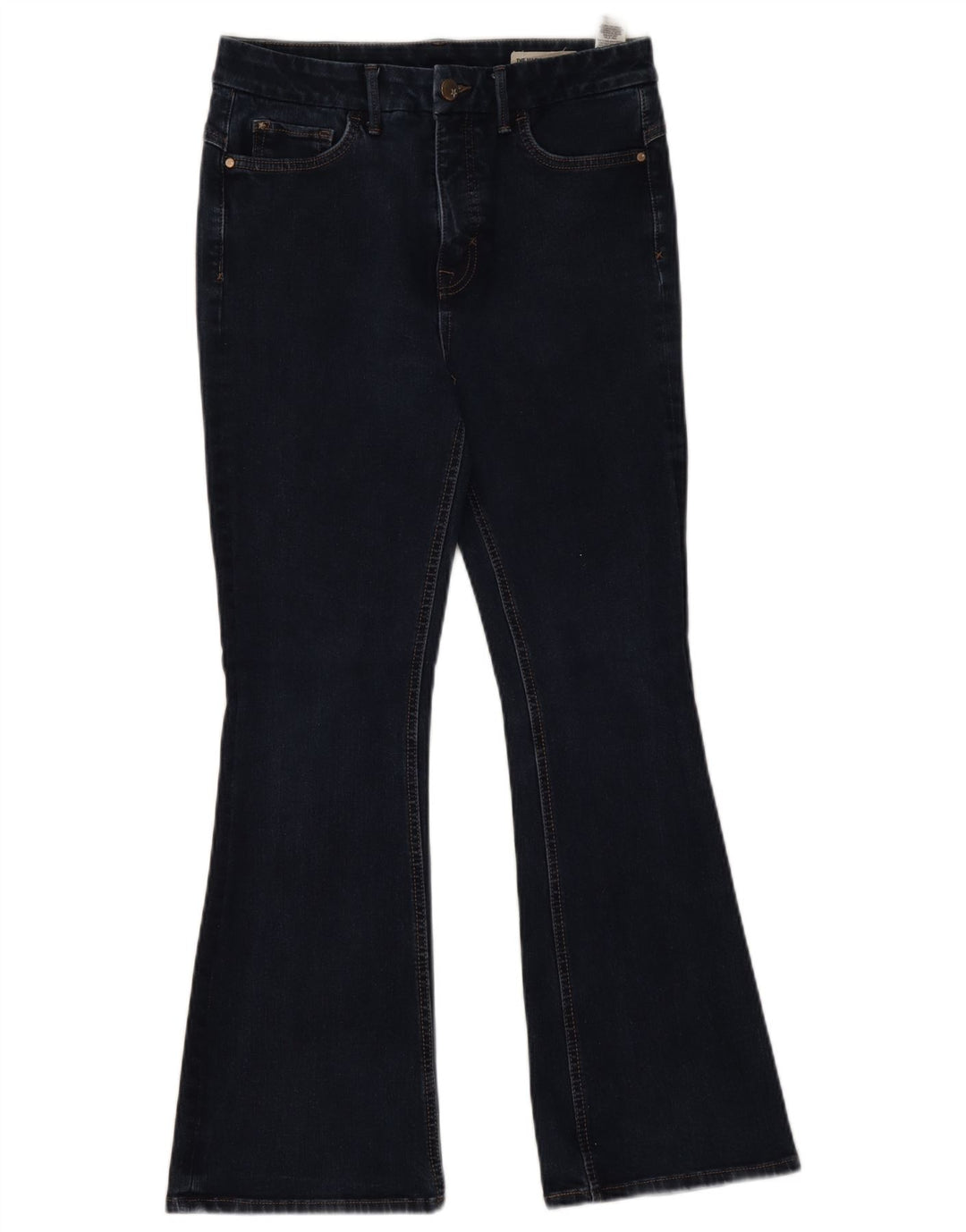 Marks & Spencer Damskie jeansy rozkloszowane UK 12 Medium W28 L27 Granatowa bawełna