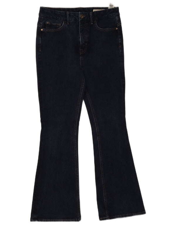 Marks & Spencer Damskie jeansy rozkloszowane UK 12 Medium W28 L27 Granatowa bawełna