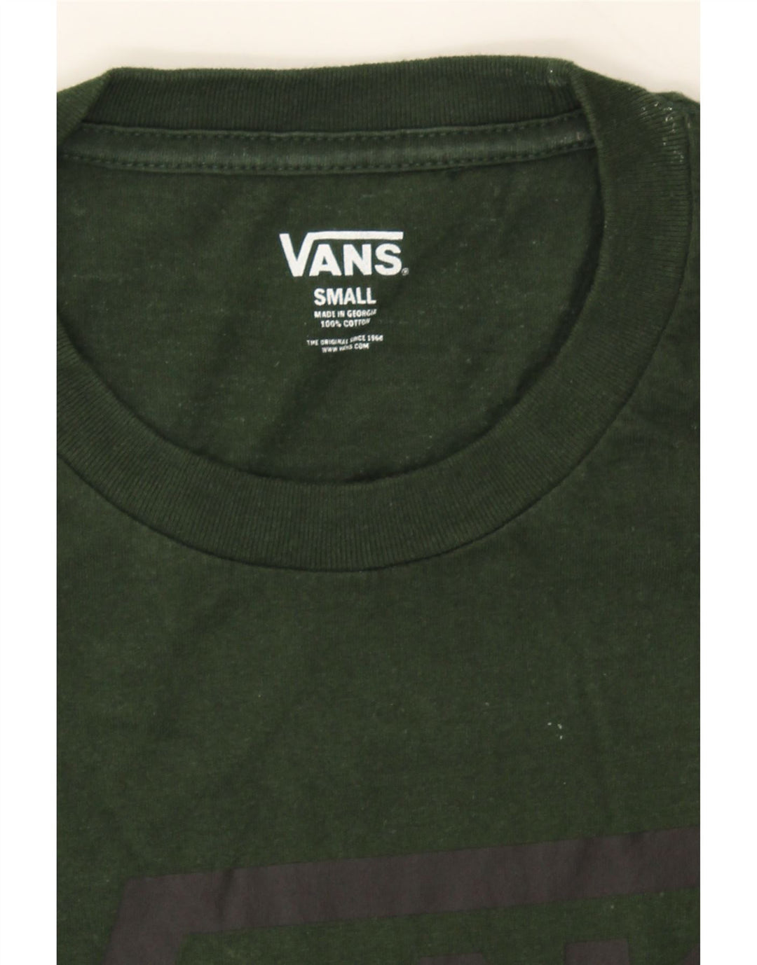 VANS Mens Graphic T-Shirt Top Small Green Cotton Vintage Vans and Second-Hand Vans from Messina Hembry 