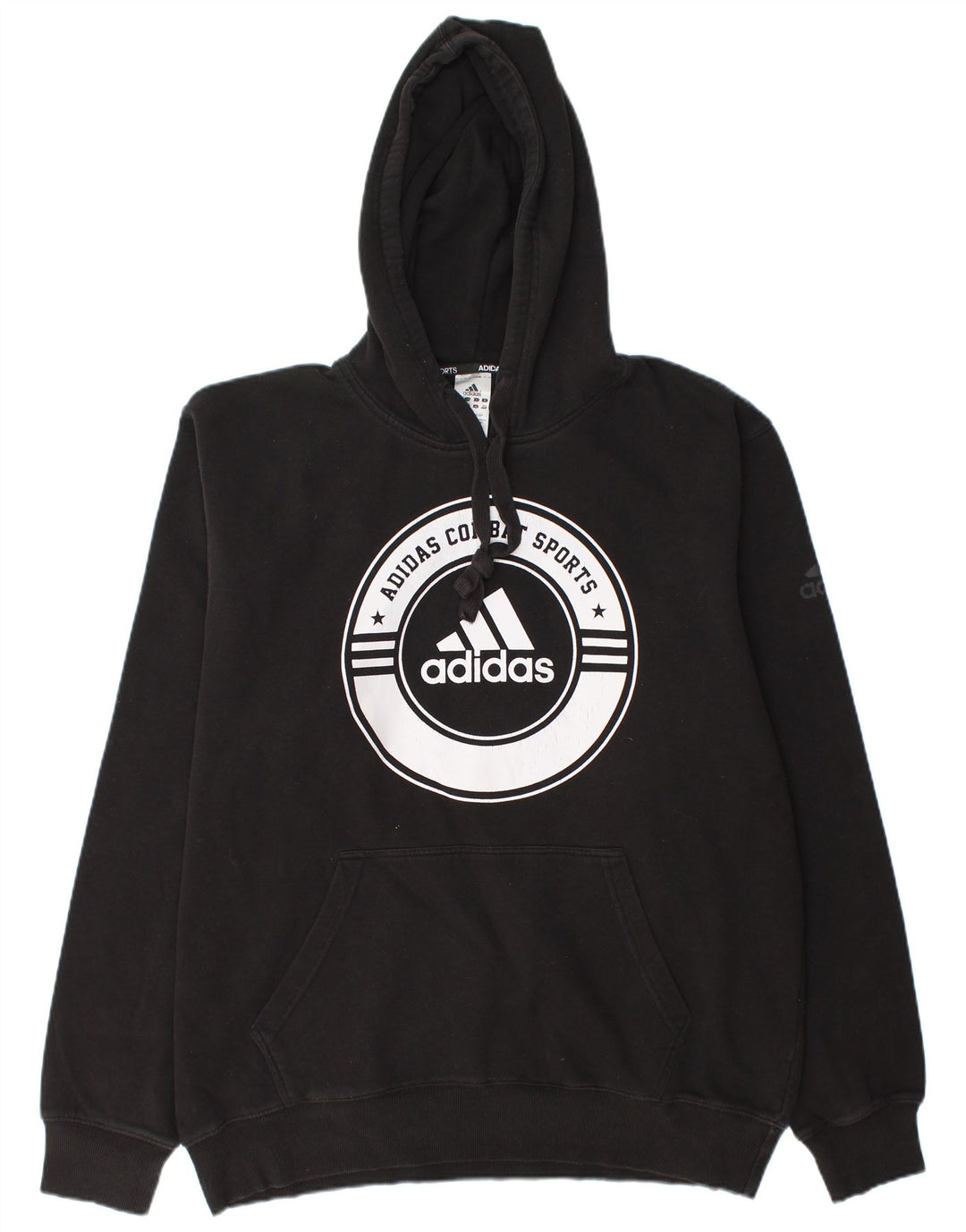 Męski sweter z kapturem ADIDAS z grafiką 2XL, czarny, bawełniany