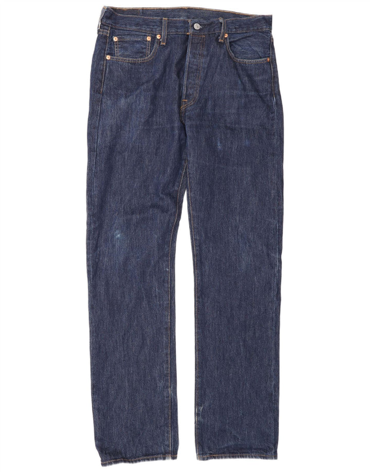Męskie jeansy Levi's 501 Straight W33 L34 Niebieskie bawełniane