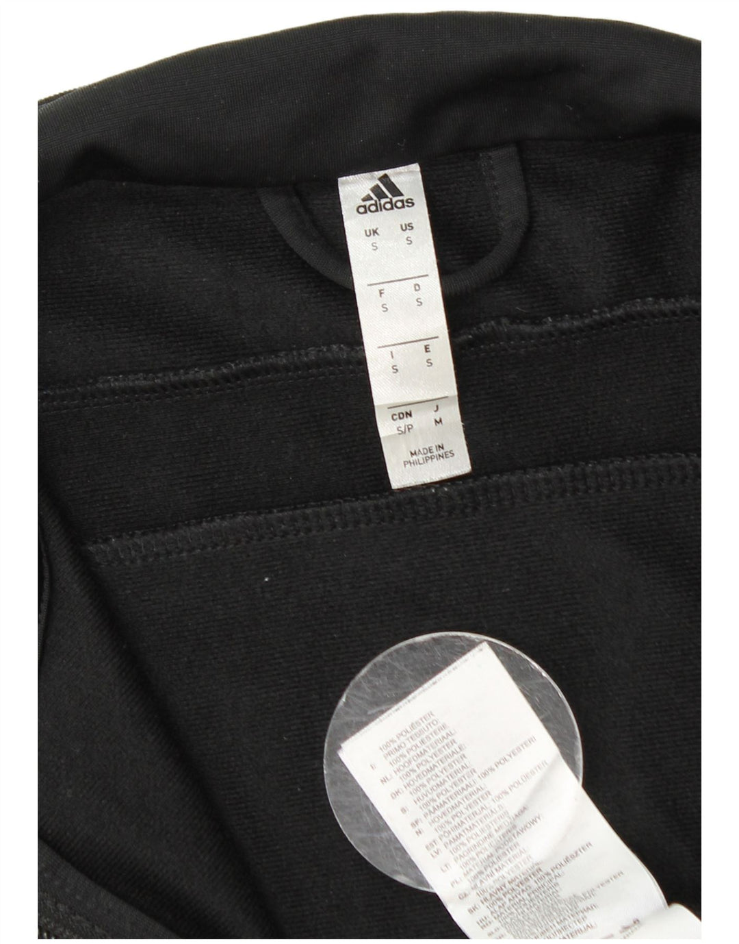 Adidas Męska bluza dresowa, mała, czarna, poliestrowa