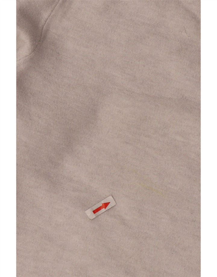 Męski sweter Massimo Dutti z okrągłym dekoltem, duży, szary poliamid