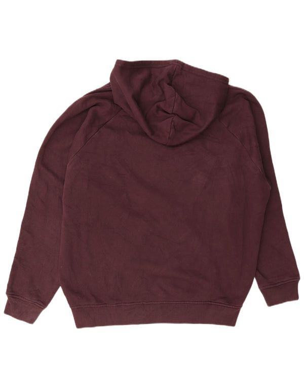 Damska bluza z kapturem Oversize Adidas UK 12/14 Średnia bordowa bawełna