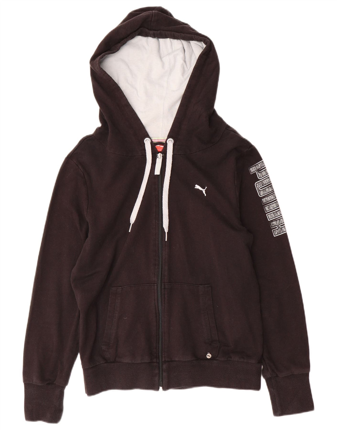 Damski sweter z kapturem i zamkiem błyskawicznym PUMA UK 14, średni czarny, bawełniany