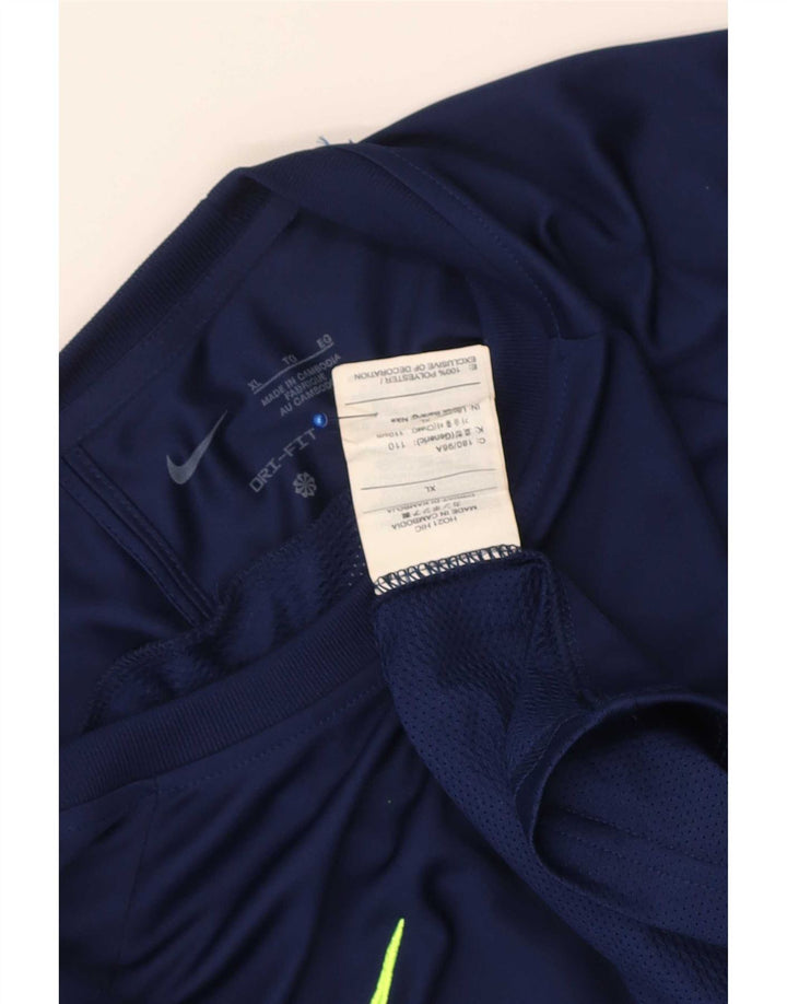 Męski T-shirt Nike Dri Fit Top XL, granatowy, kolorowy poliester