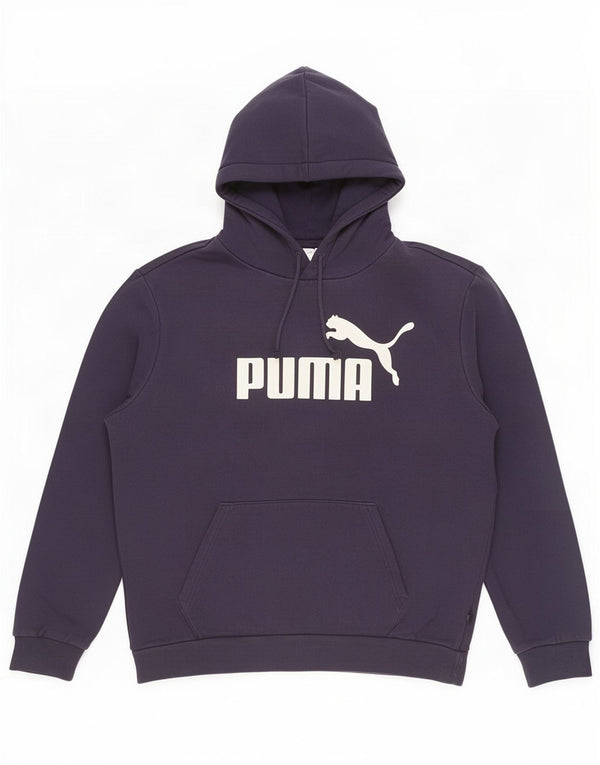 Męski sweter z kapturem Puma z grafiką, duży, granatowy, bawełniany