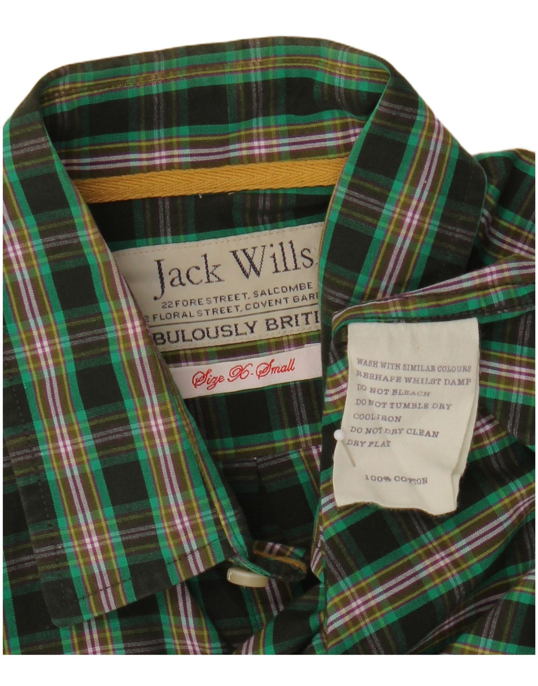 Koszula męska Jack Wills XS, bawełniana w zieloną kratkę