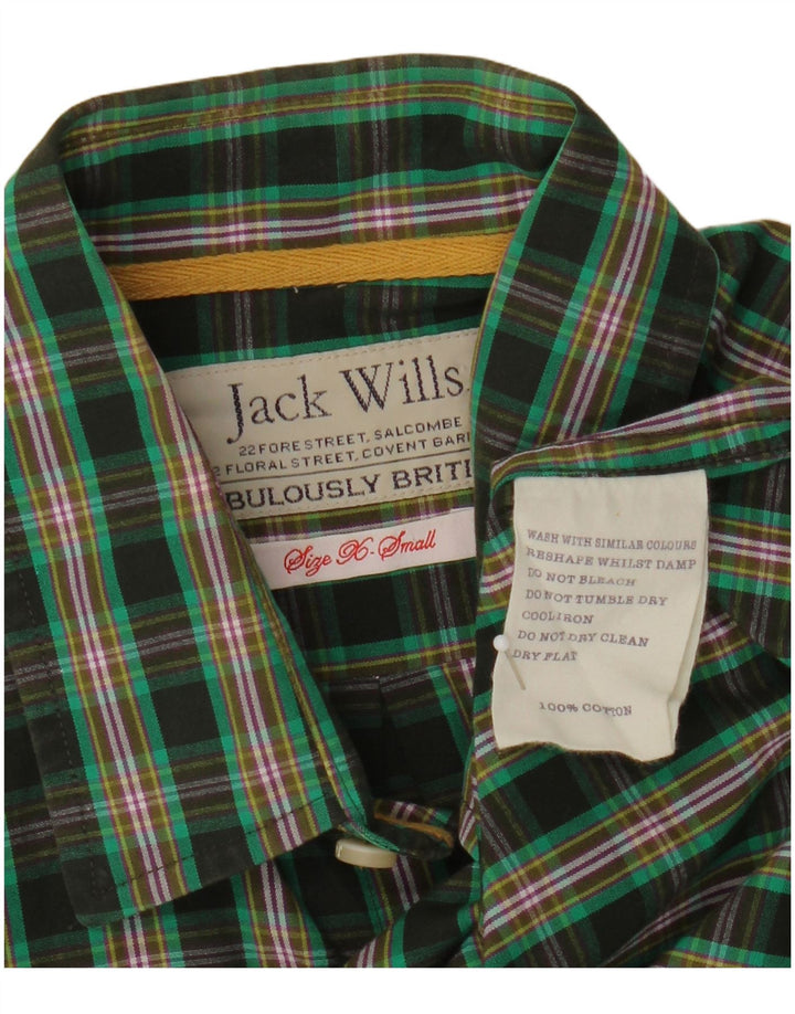 Koszula męska Jack Wills XS, bawełniana w zieloną kratkę
