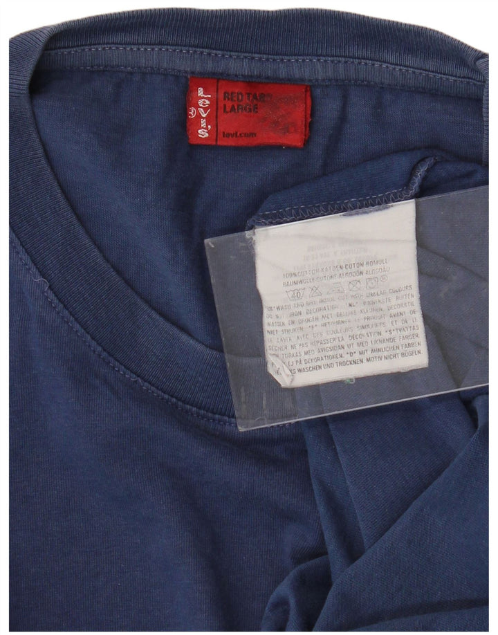 Męski T-shirt LEVI'S, duży, niebieski, bawełniany