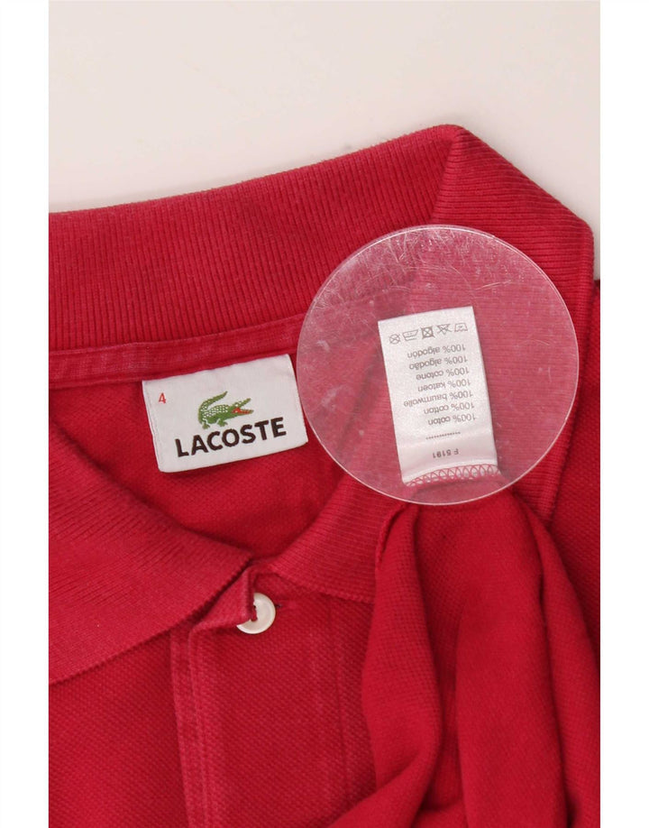 Męska koszulka polo Lacoste, rozmiar 4, średnia, różowa, bawełniana