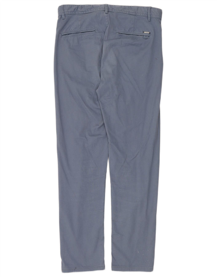 Męskie proste spodnie chino Zara EU 40 Medium W31 L30 Niebieskie