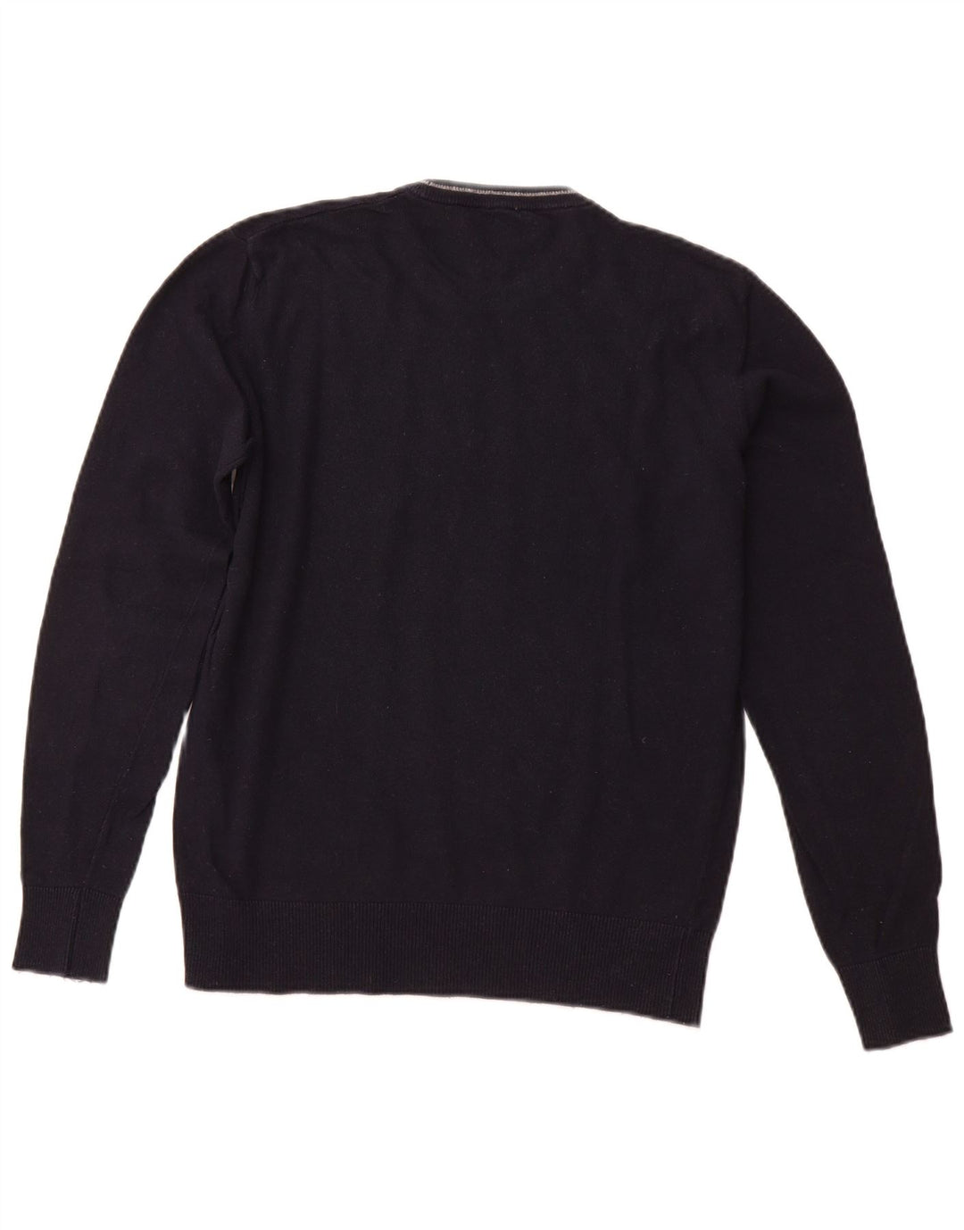 ARMANI JEANS Męski sweter z okrągłym dekoltem, średni granatowy, wiskoza